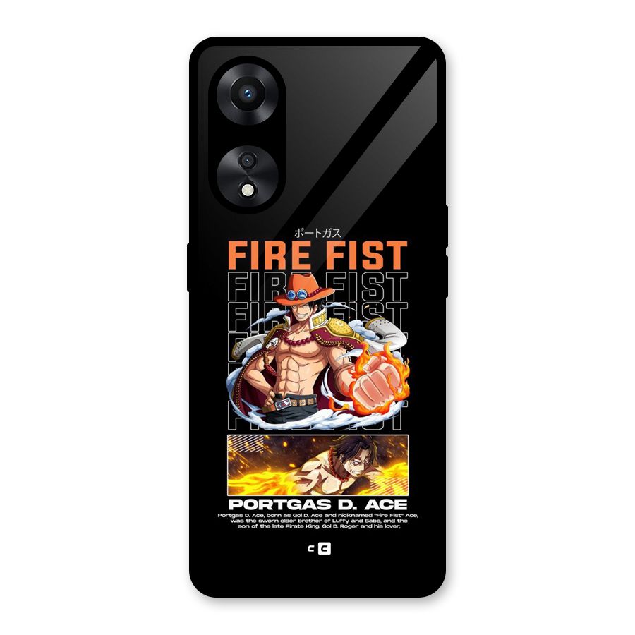 Fire Fist Ace Glass Back Case for Oppo A78