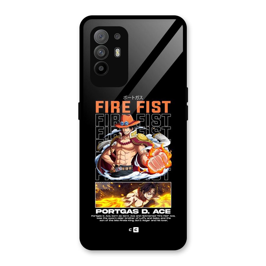 Fire Fist Ace Glass Back Case for Oppo F19 Pro Plus 5G
