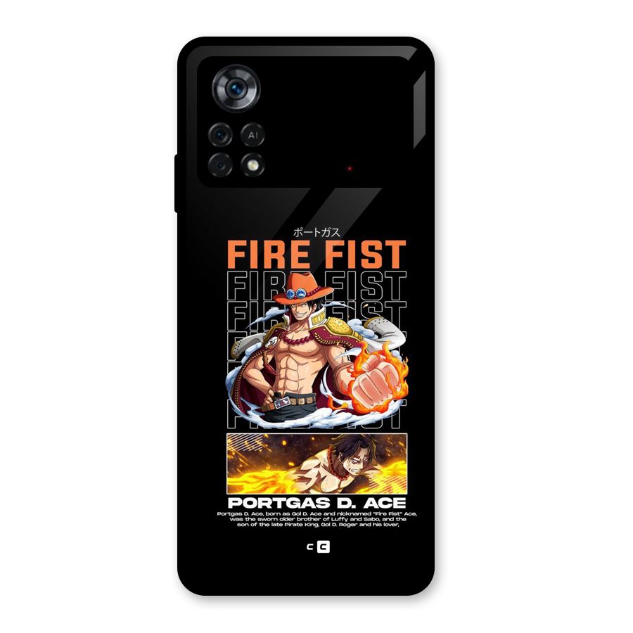 Fire Fist Ace Glass Back Case for Poco X4 Pro 5G