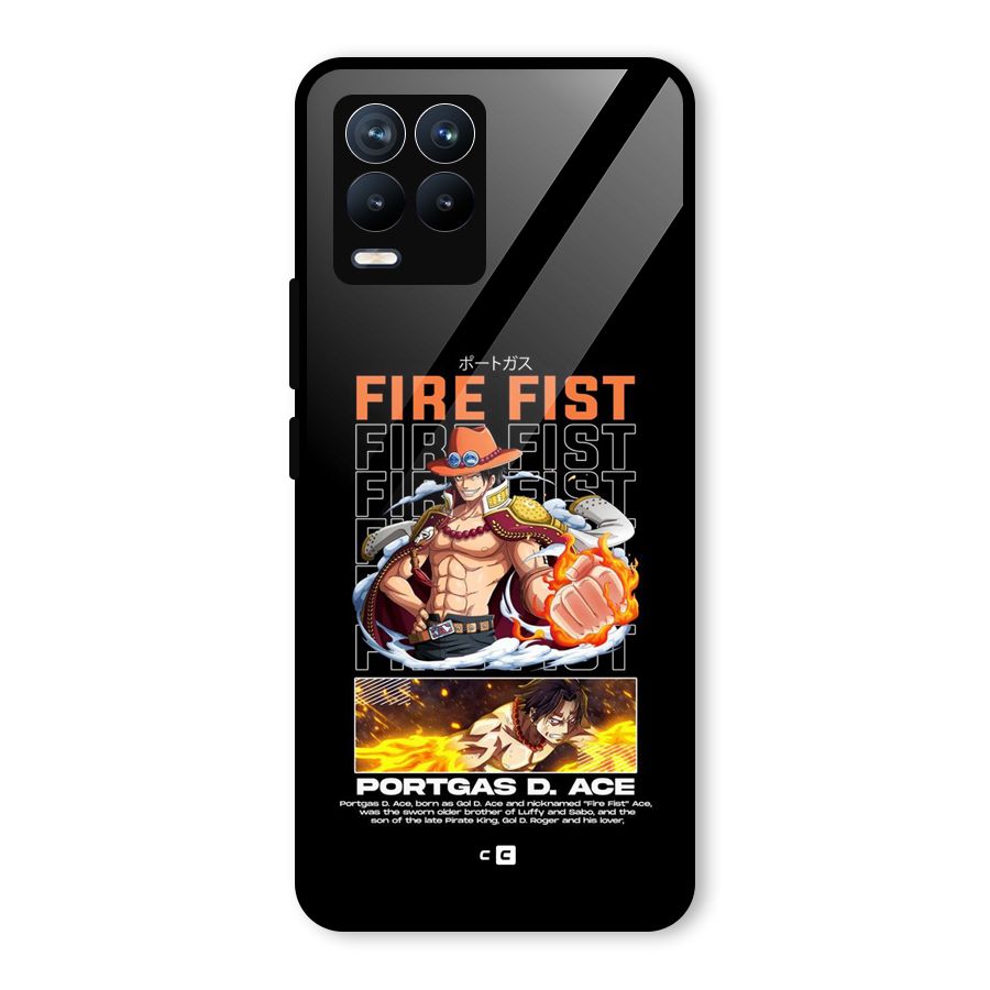 Fire Fist Ace Glass Back Case for Realme 8