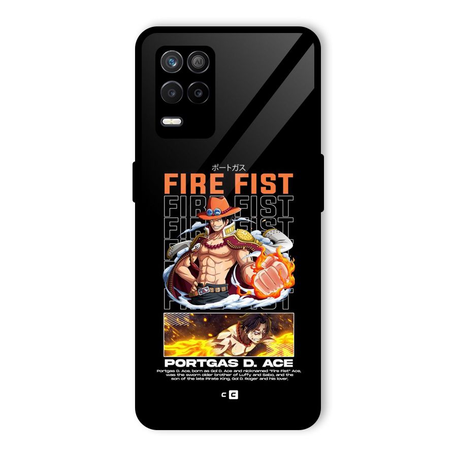 Fire Fist Ace Glass Back Case for Realme 8 5G