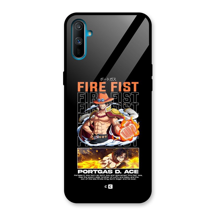 Fire Fist Ace Glass Back Case for Realme C3