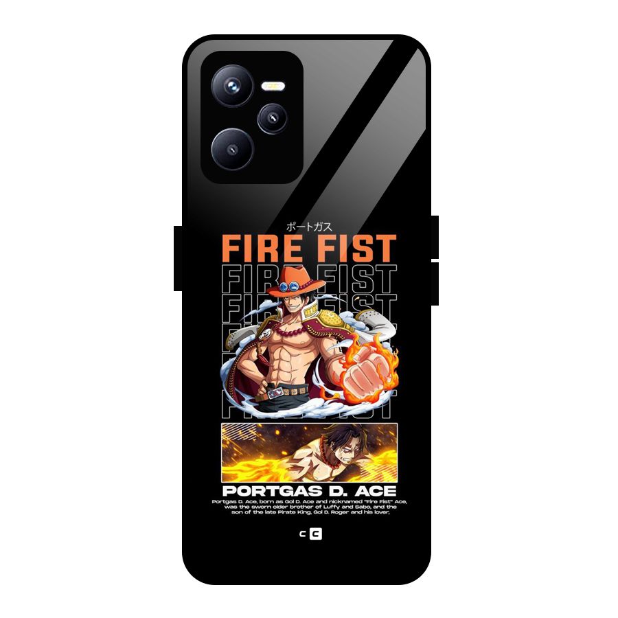 Fire Fist Ace Glass Back Case for Realme C35