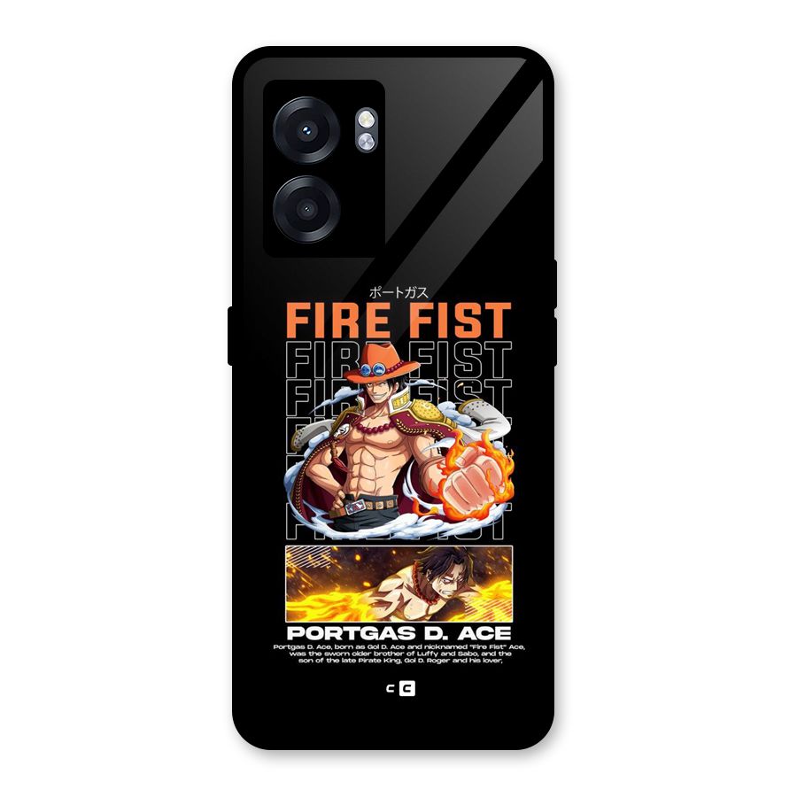 Fire Fist Ace Glass Back Case for Realme Narzo 50 5G