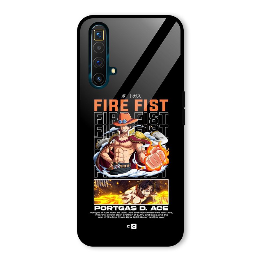 Fire Fist Ace Glass Back Case for Realme X3