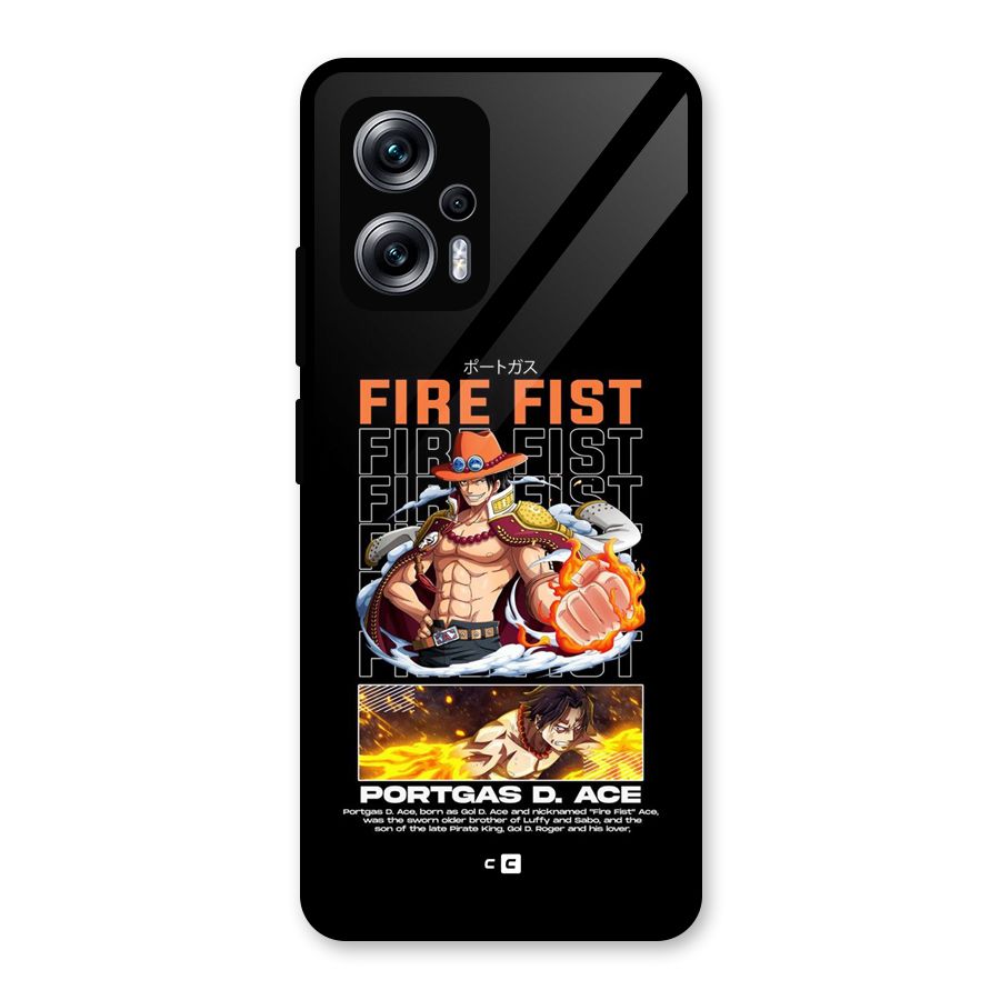 Fire Fist Ace Glass Back Case for Redmi K50i