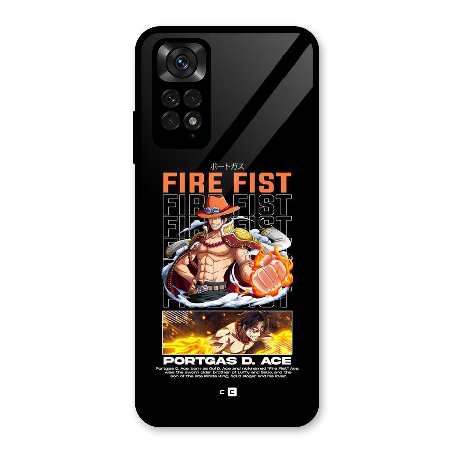 Fire Fist Ace Glass Back Case for Redmi Note 11S