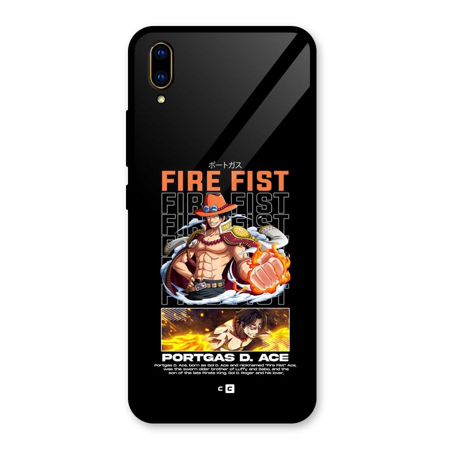 Fire Fist Ace Glass Back Case for Vivo V11 Pro