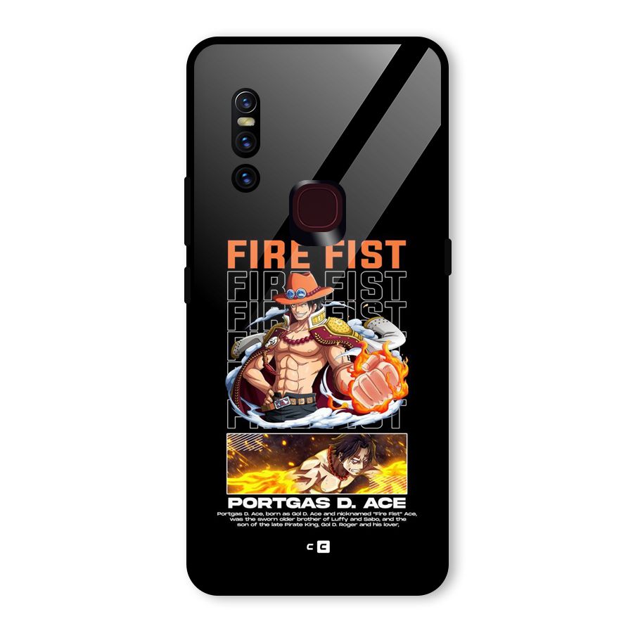 Fire Fist Ace Glass Back Case for Vivo V15