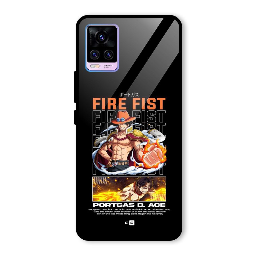 Fire Fist Ace Glass Back Case for Vivo V20 Pro