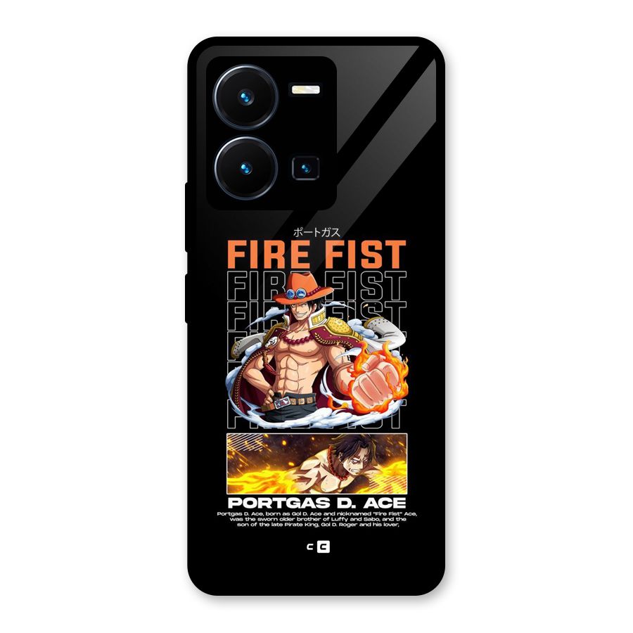 Fire Fist Ace Glass Back Case for Vivo Y35