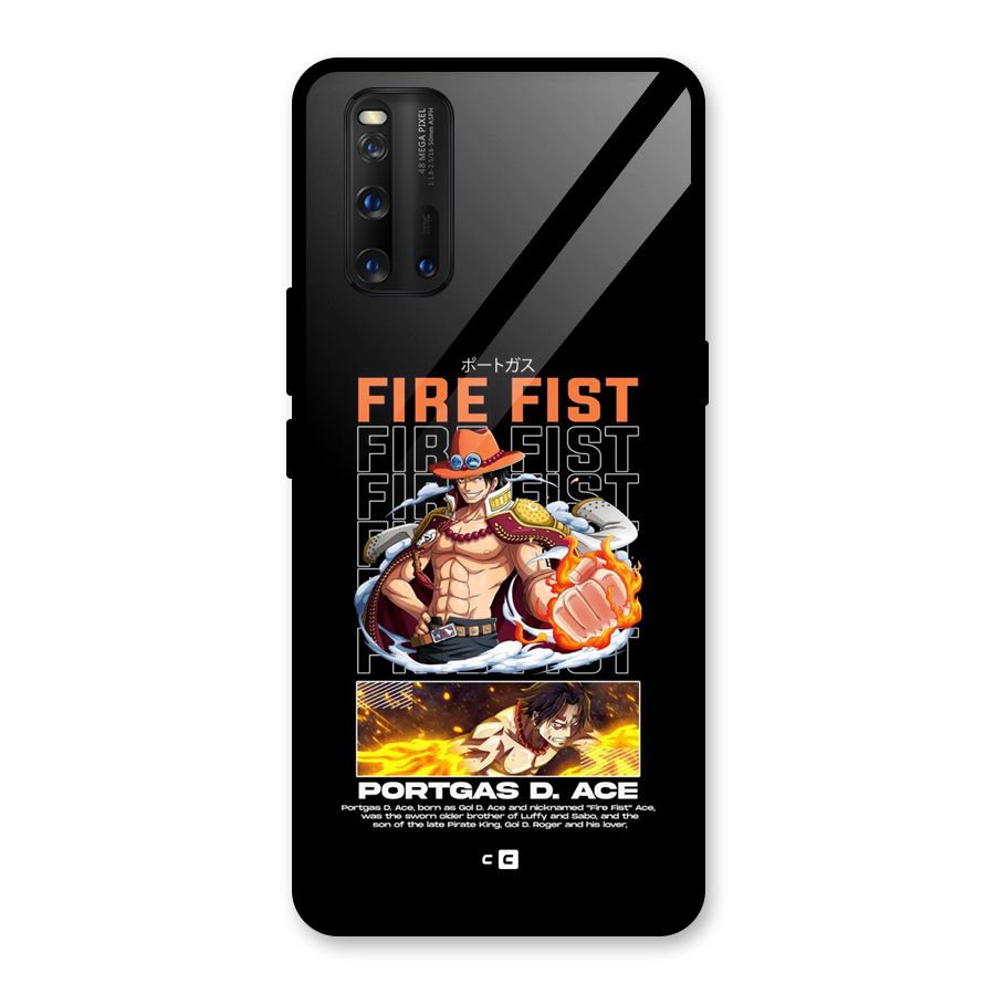 Fire Fist Ace Glass Back Case for Vivo iQOO 3
