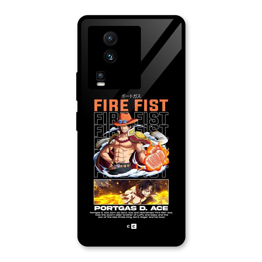 Fire Fist Ace Glass Back Case for Vivo iQOO Neo 7
