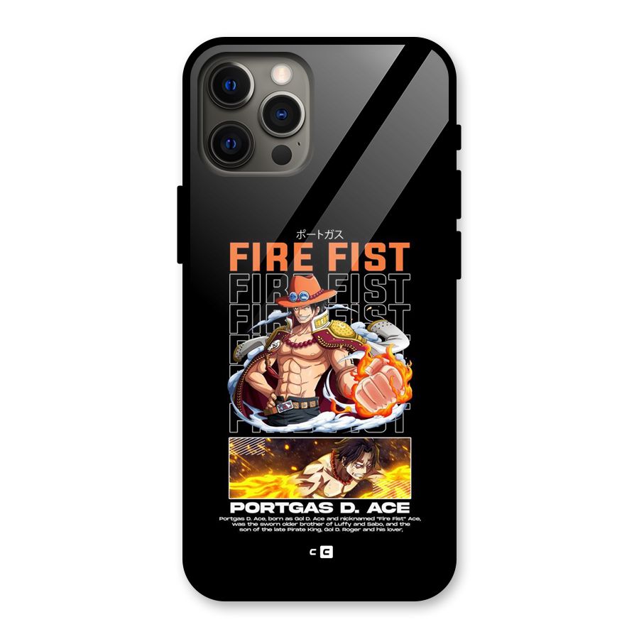 Fire Fist Ace Glass Back Case for iPhone 12 Pro Max