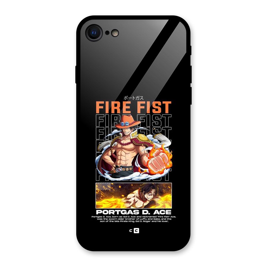Fire Fist Ace Glass Back Case for iPhone SE 2022