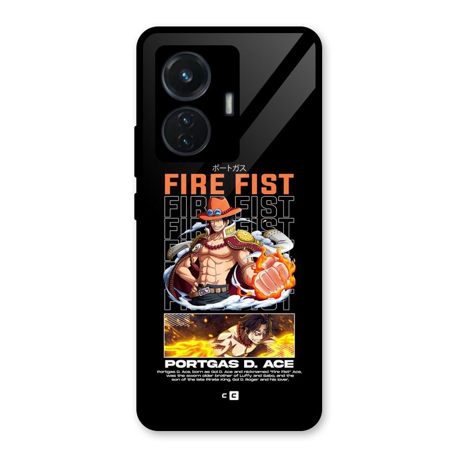 Fire Fist Ace Glass Back Case for iQOO Z6 44W