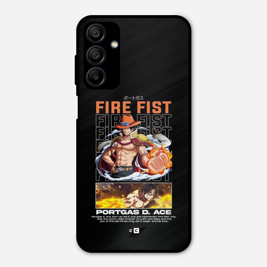Fire Fist Ace Metal Back Case for Galaxy A15 5G