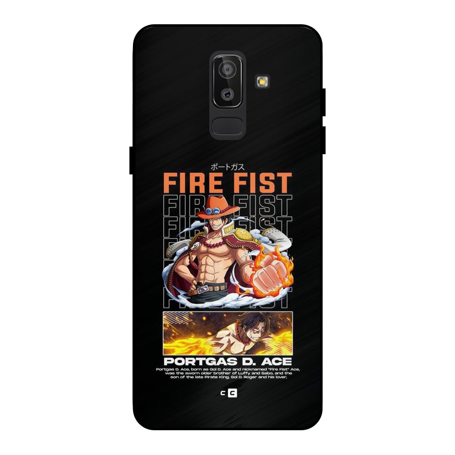 Fire Fist Ace Metal Back Case for Galaxy J8
