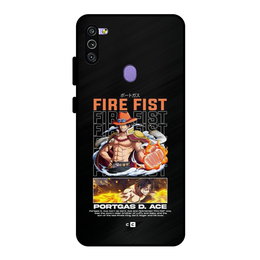 Fire Fist Ace Metal Back Case for Galaxy M11