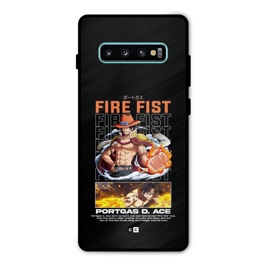 Fire Fist Ace Metal Back Case for Galaxy S10 Plus