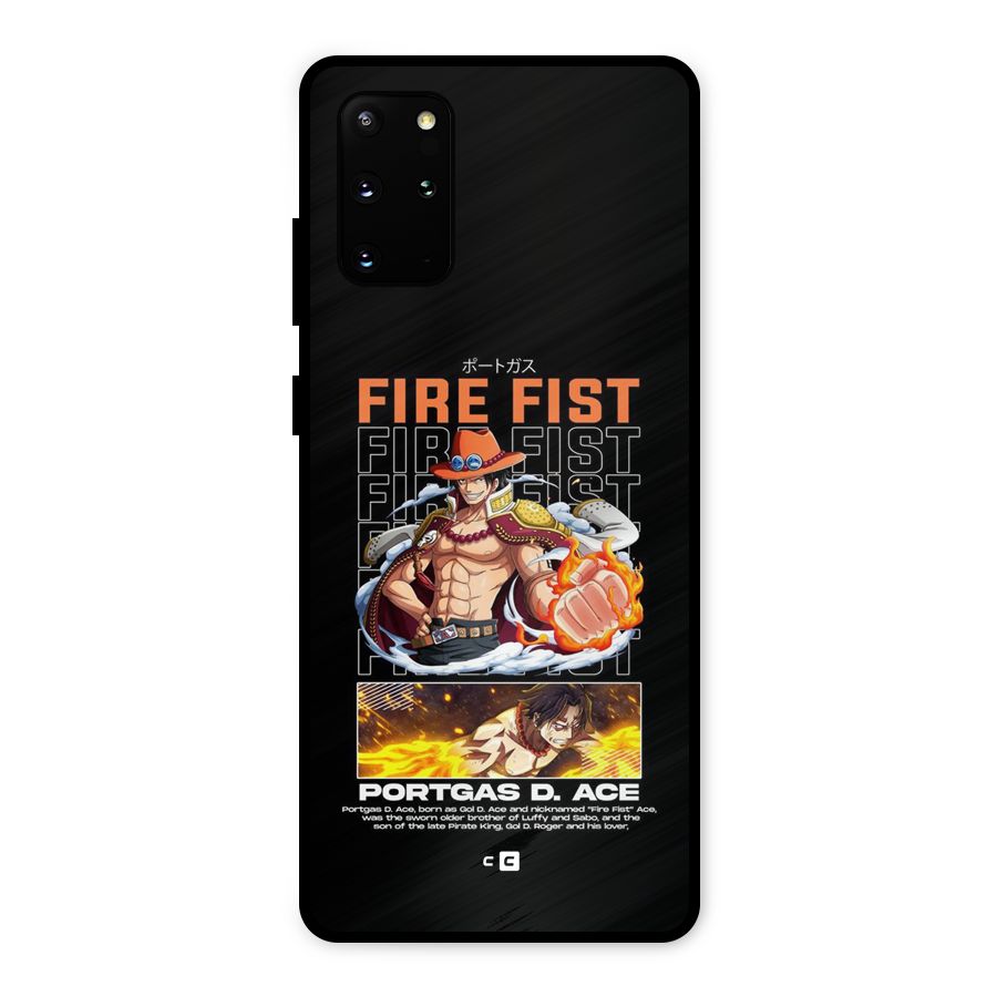 Fire Fist Ace Metal Back Case for Galaxy S20 Plus