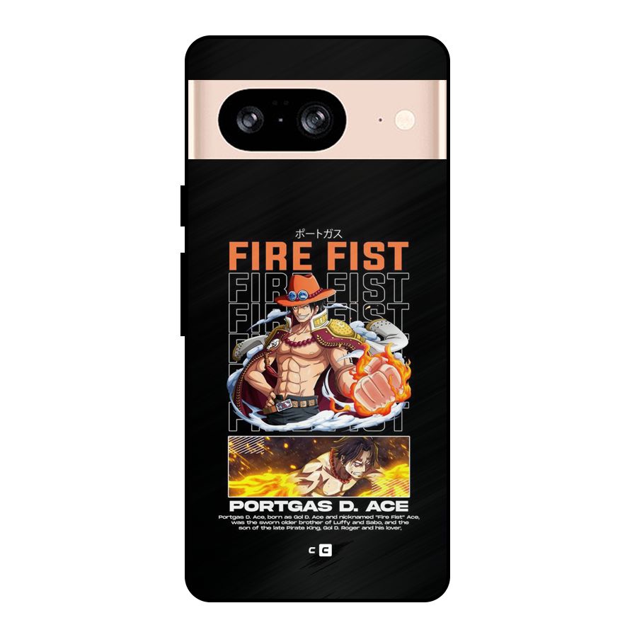 Fire Fist Ace Metal Back Case for Google Pixel 8