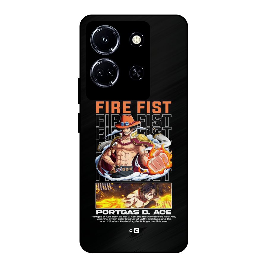 Fire Fist Ace Metal Back Case for Infinix Note 30 5G