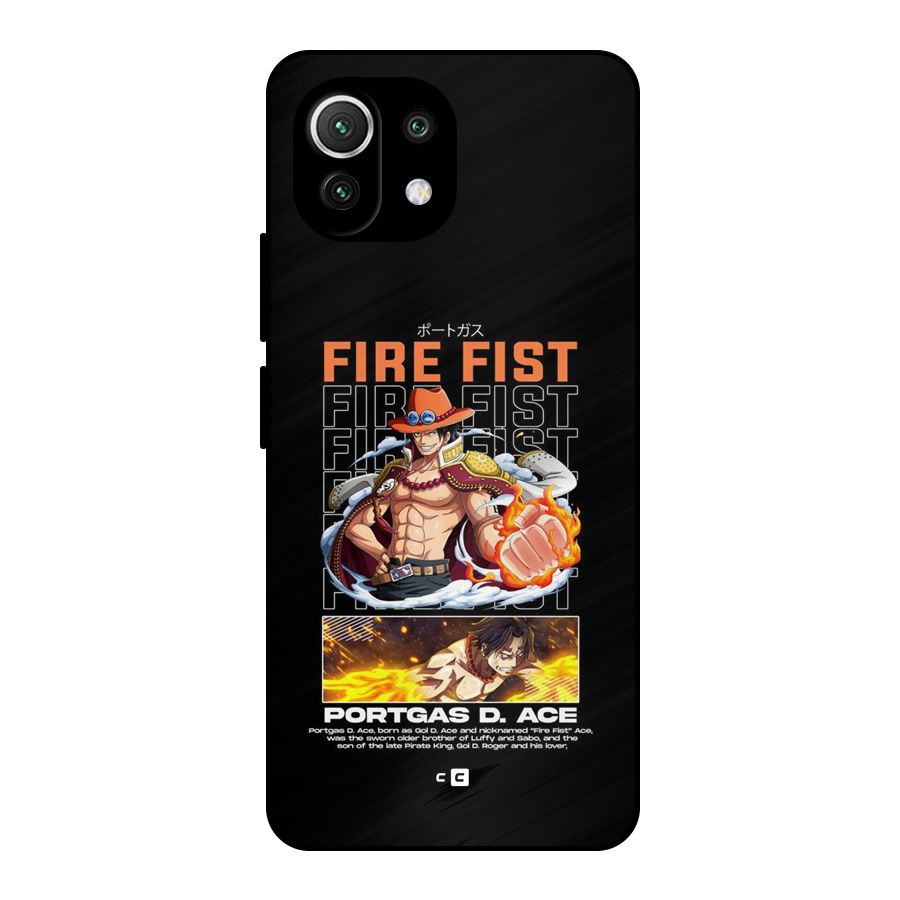 Fire Fist Ace Metal Back Case for Mi 11 Lite NE 5G