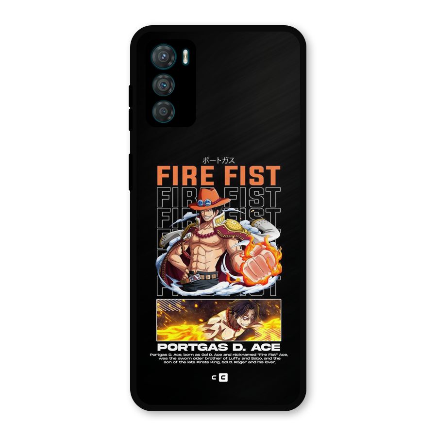 Fire Fist Ace Metal Back Case for Moto G42