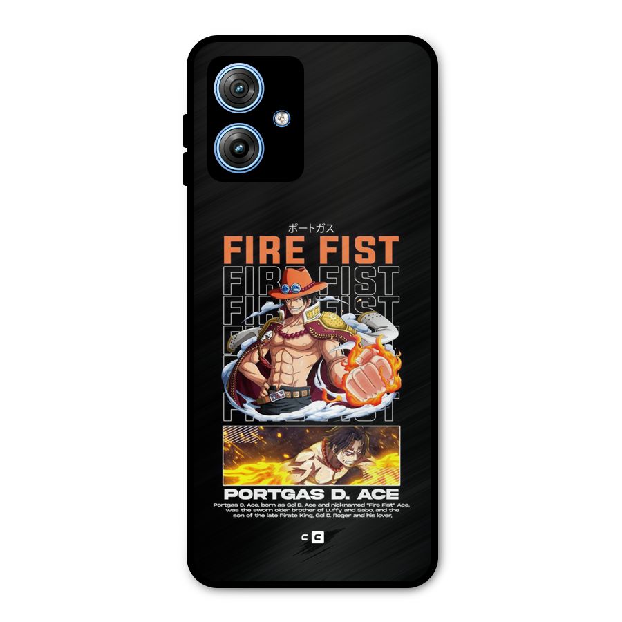 Fire Fist Ace Metal Back Case for Moto G54