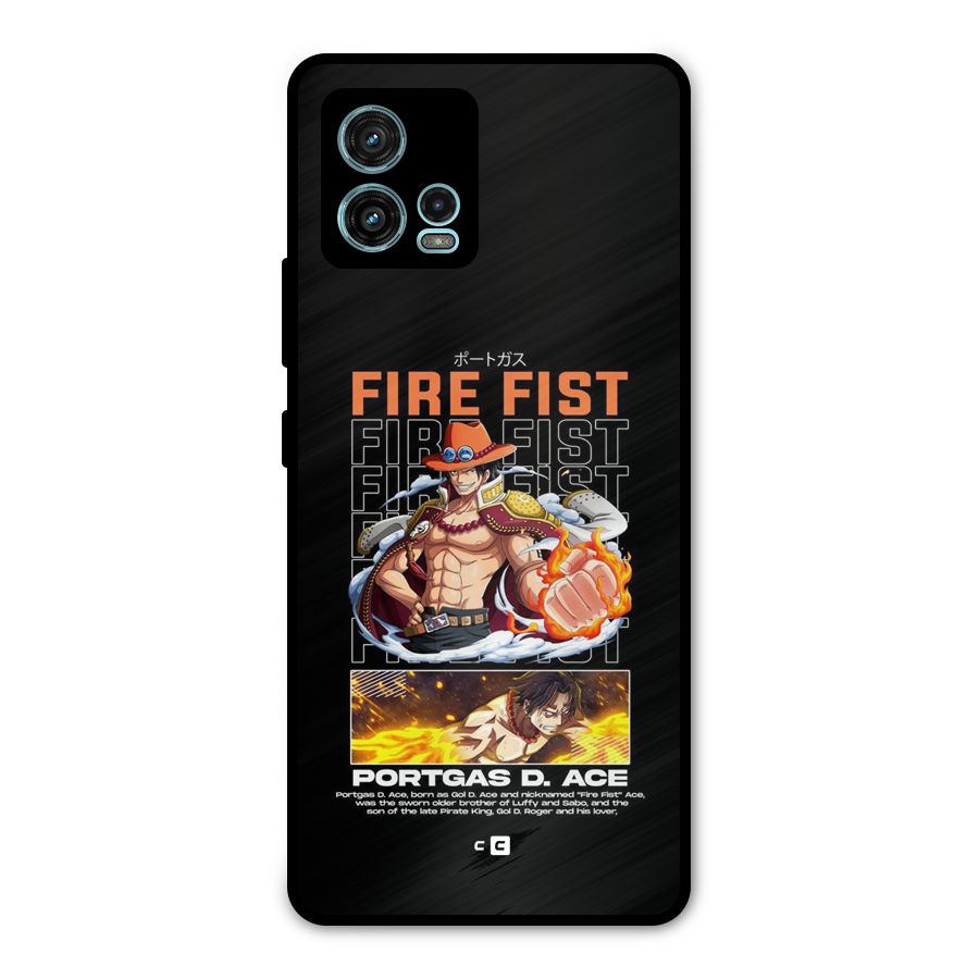 Fire Fist Ace Metal Back Case for Moto G72