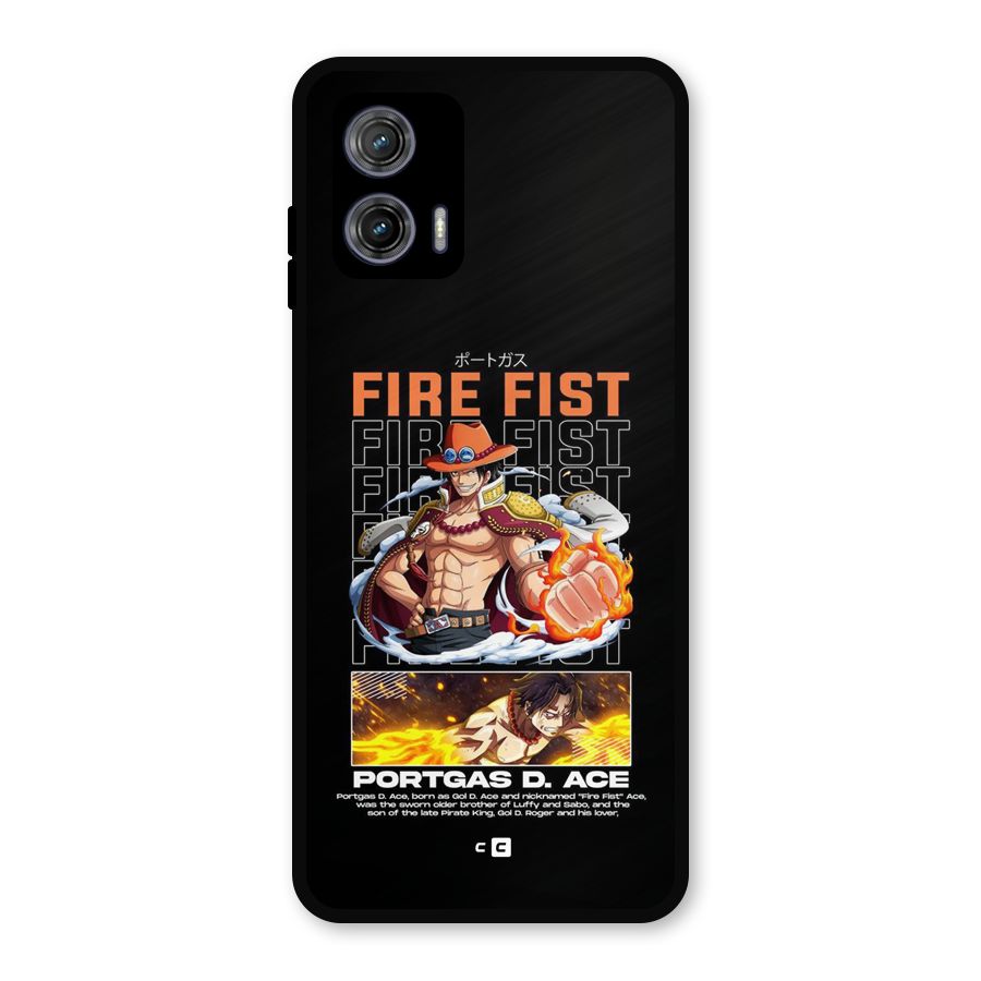 Fire Fist Ace Metal Back Case for Moto G73