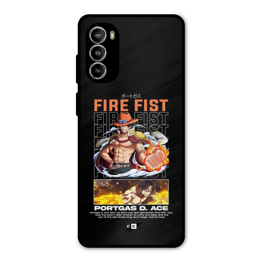 Fire Fist Ace Metal Back Case for Moto G82
