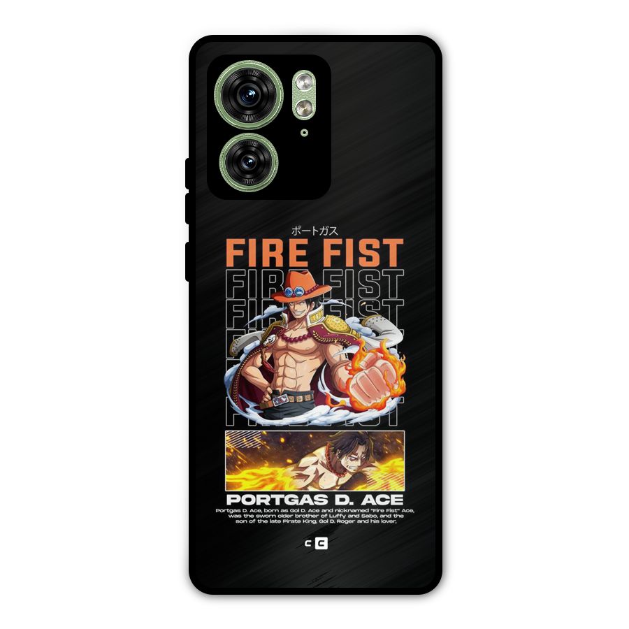 Fire Fist Ace Metal Back Case for Motorola Edge 40 5G