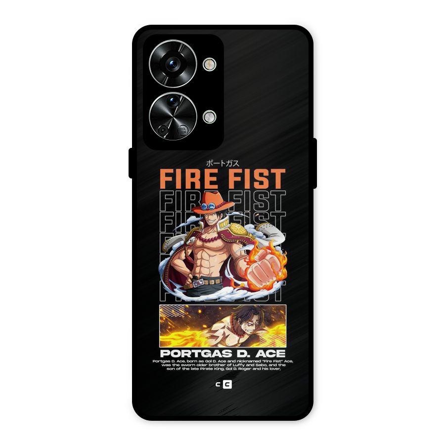 Fire Fist Ace Metal Back Case for OnePlus Nord 2T