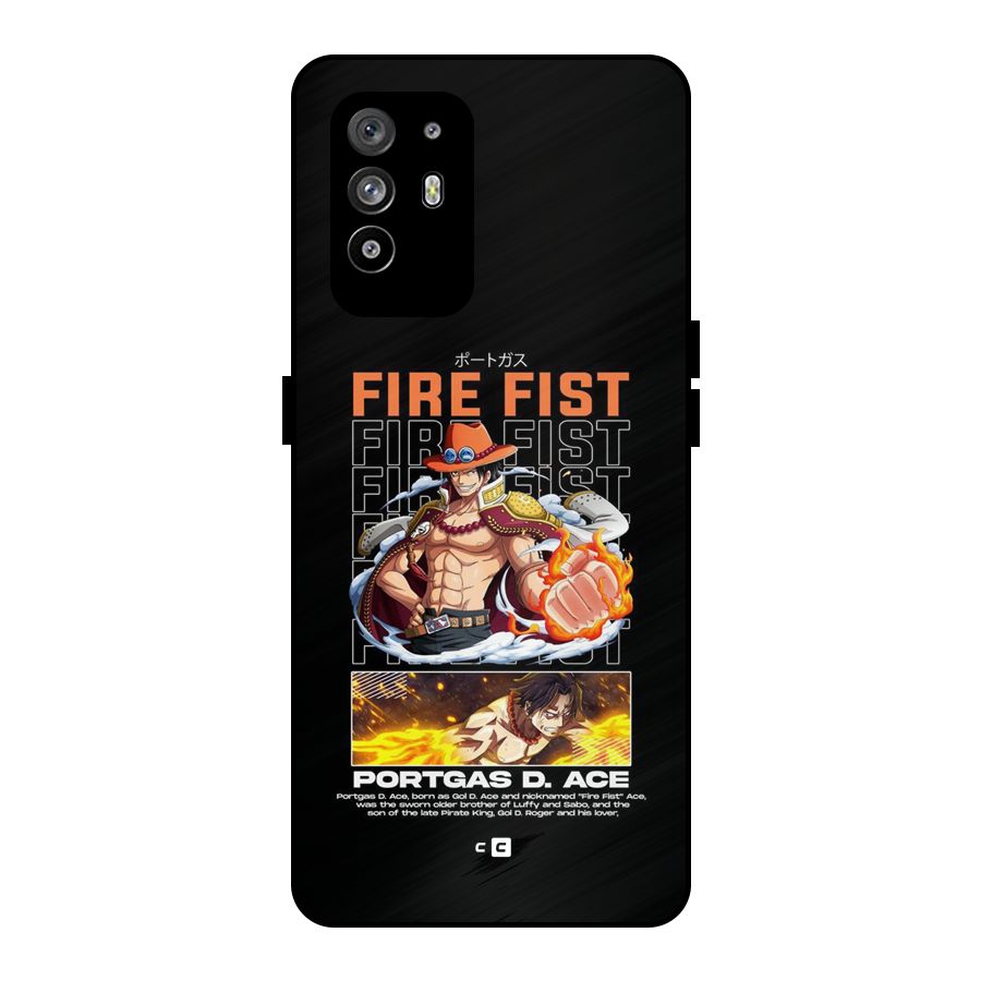 Fire Fist Ace Metal Back Case for Oppo F19 Pro Plus 5G