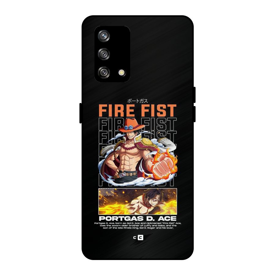 Fire Fist Ace Metal Back Case for Oppo F19s
