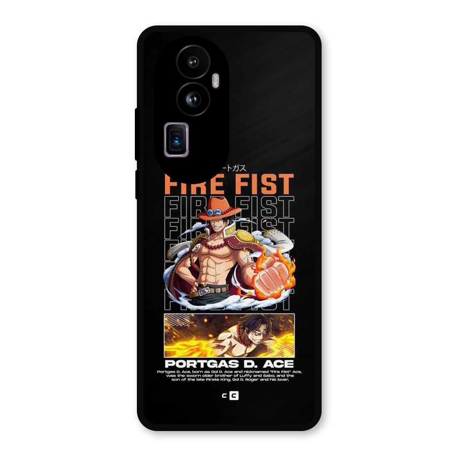 Fire Fist Ace Metal Back Case for Oppo Reno10 Pro Plus