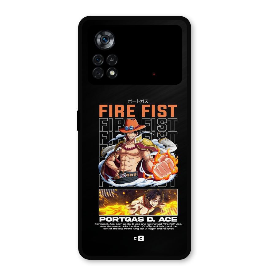 Fire Fist Ace Metal Back Case for Poco X4 Pro 5G