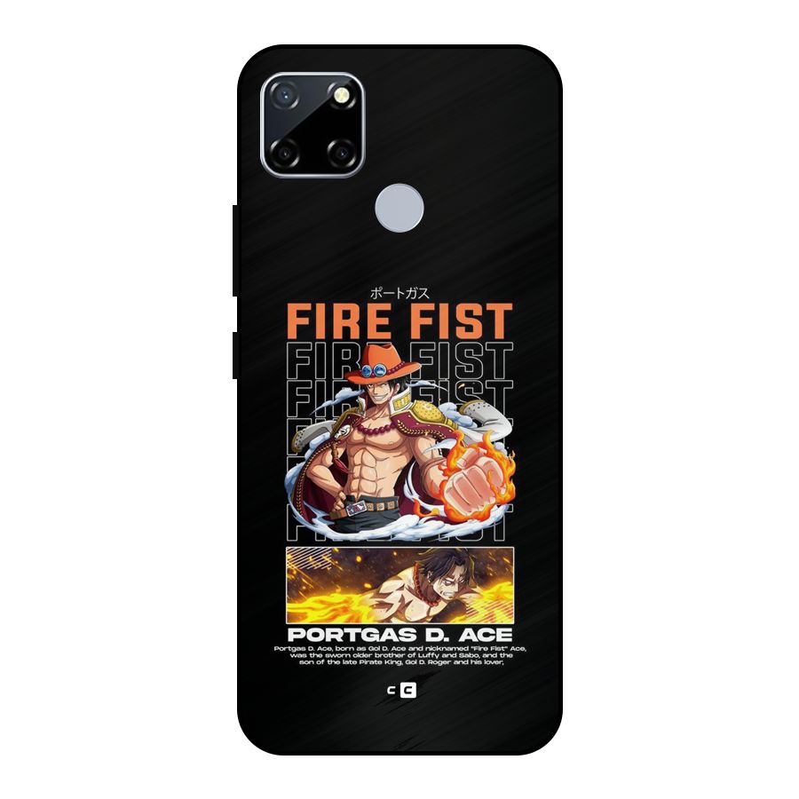 Fire Fist Ace Metal Back Case for Realme Narzo 30A