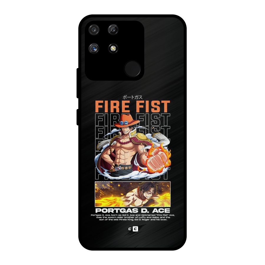 Fire Fist Ace Metal Back Case for Realme Narzo 50A