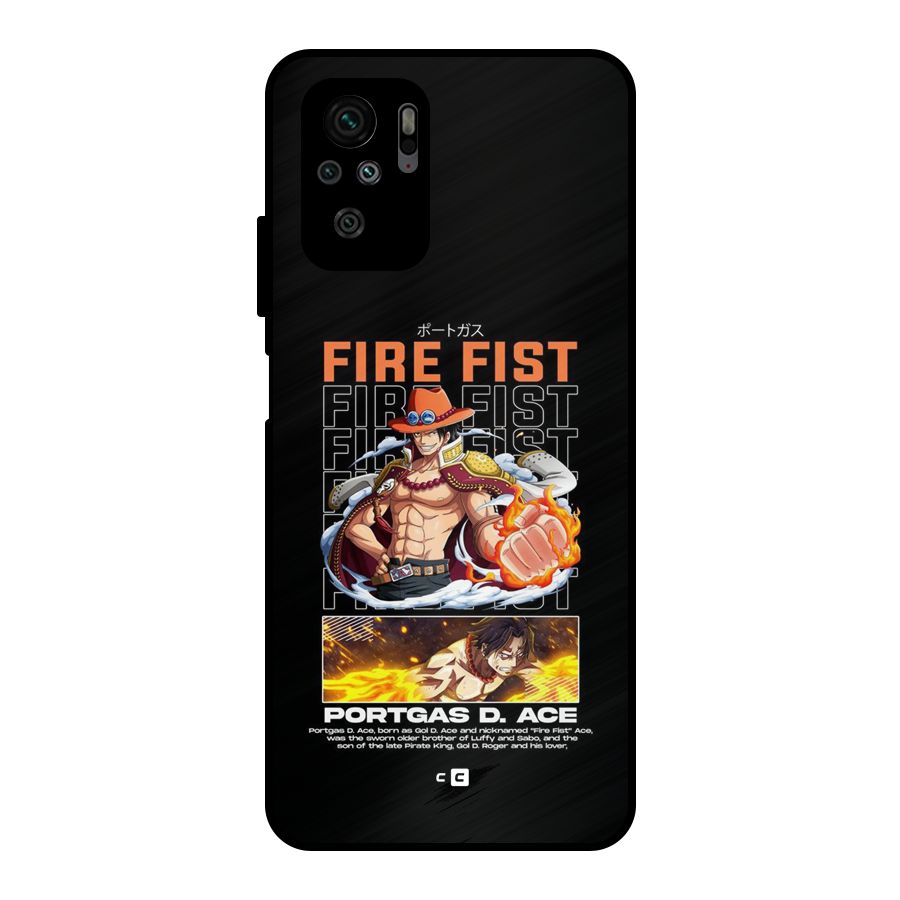 Fire Fist Ace Metal Back Case for Redmi Note 11 SE