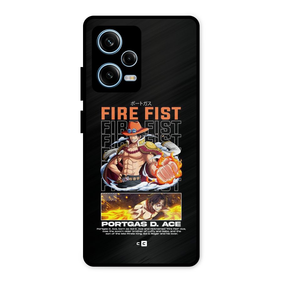 Fire Fist Ace Metal Back Case for Redmi Note 12 Pro