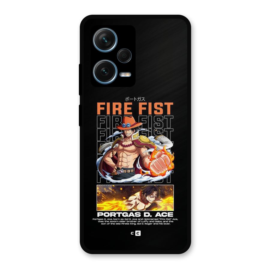 Fire Fist Ace Metal Back Case for Redmi Note 12 Pro Plus 5G