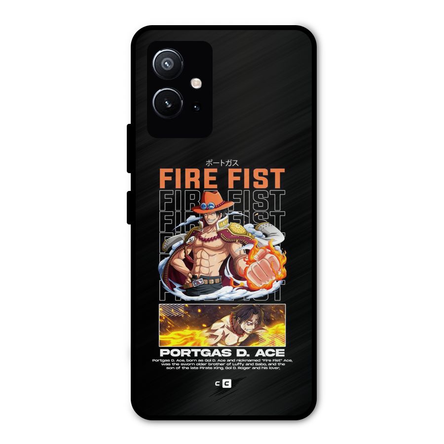 Fire Fist Ace Metal Back Case for Vivo T1 5G