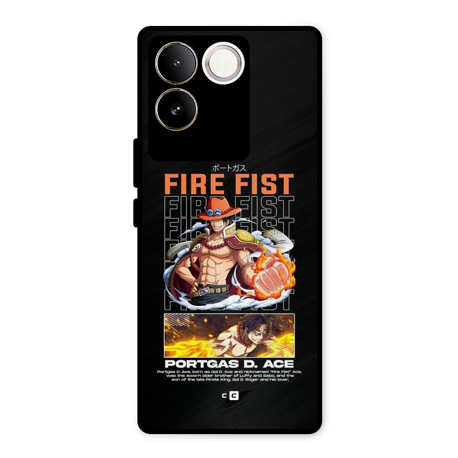 Fire Fist Ace Metal Back Case for Vivo T2 Pro
