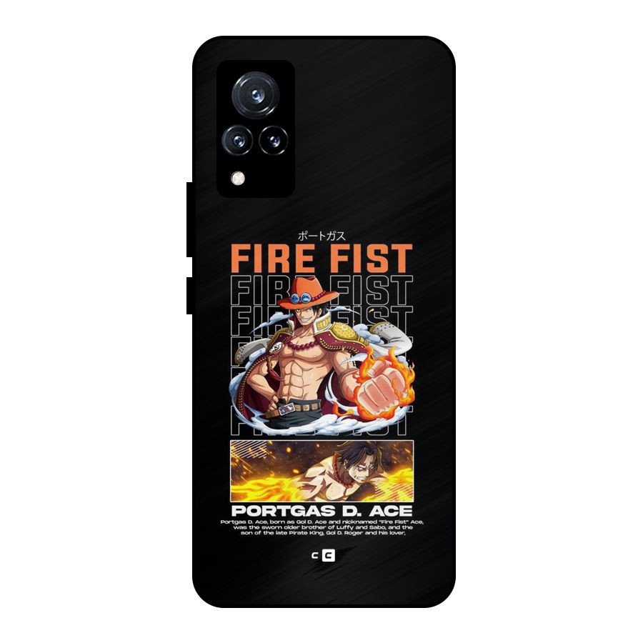 Fire Fist Ace Metal Back Case for Vivo V21 5G