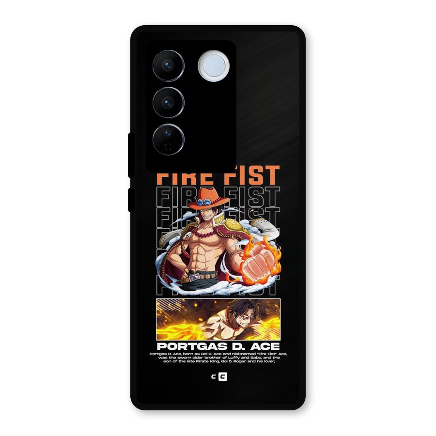 Fire Fist Ace Metal Back Case for Vivo V27