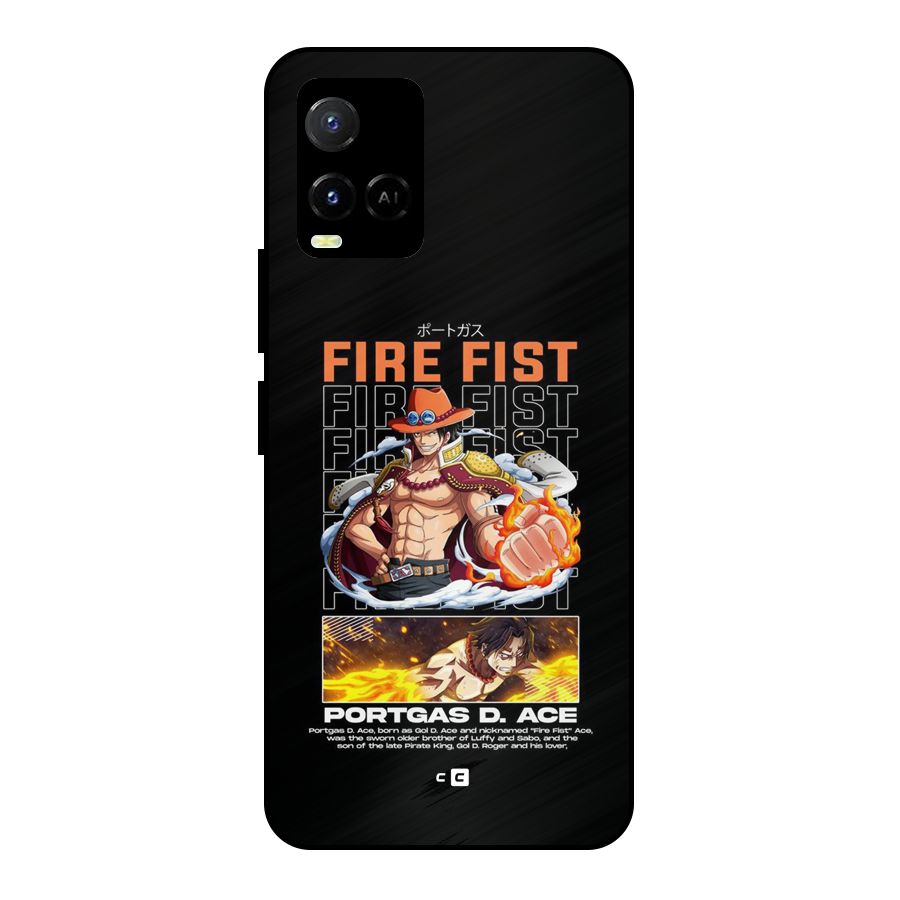 Fire Fist Ace Metal Back Case for Vivo Y21G