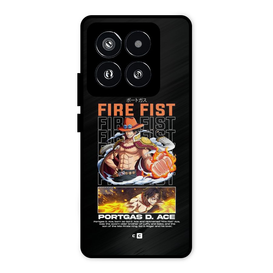 Fire Fist Ace Metal Back Case for Xiaomi 14 Pro